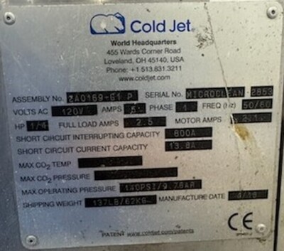 Cold Jet Dry Ice Blasting & Cleaning Machine - 2