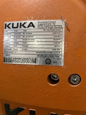 Kuka 6-Axis Robot KR180 - 2