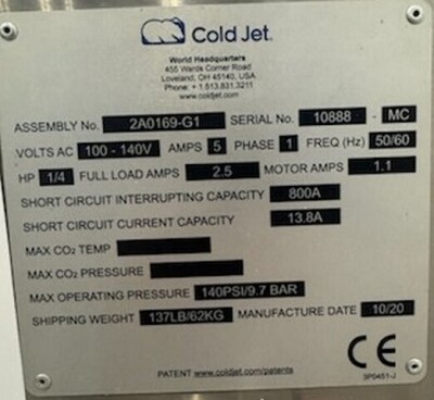 Cold Jet Dry Ice Blasting & Cleaning Machine - 2