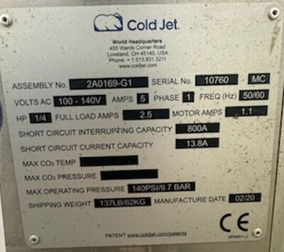 Cold Jet Dry Ice Blasting & Cleaning Machine - 2