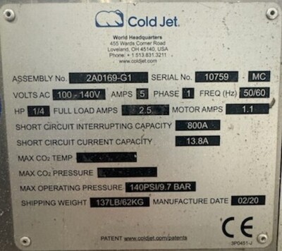 Cold Jet Dry Ice Blasting & Cleaning Machine - 2